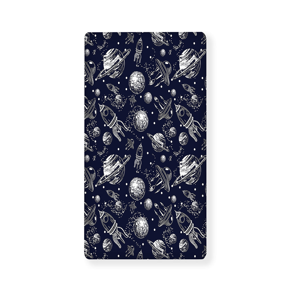 Galaxy UFO Pattern Print Baby Crib Sheet