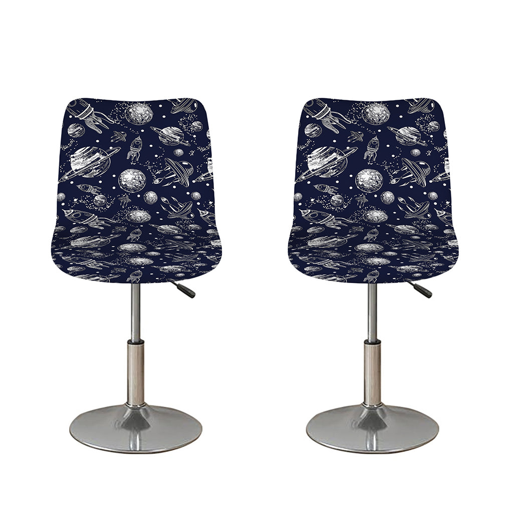 Galaxy UFO Pattern Print Bar Stool Covers