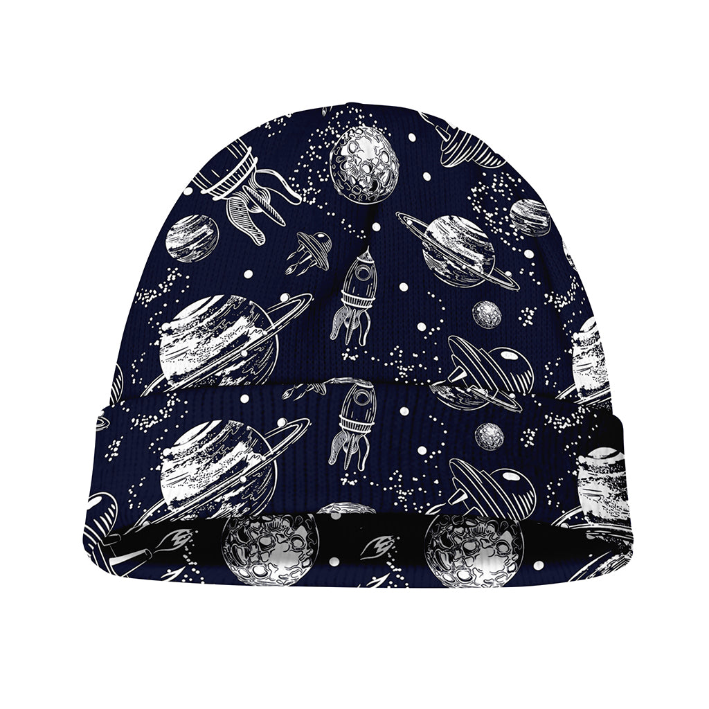 Galaxy UFO Pattern Print Beanie