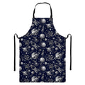 Galaxy UFO Pattern Print Bib Apron With Pocket