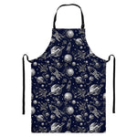 Galaxy UFO Pattern Print Bib Apron With Pocket