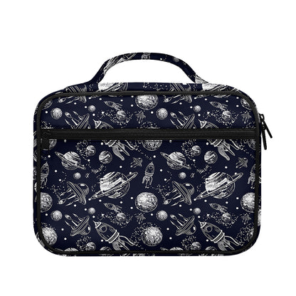 Galaxy UFO Pattern Print Briefcase Bible Bag