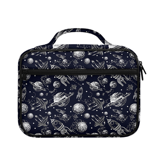 Galaxy UFO Pattern Print Briefcase Bible Bag