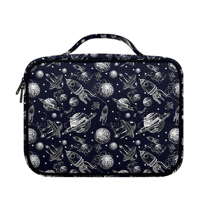 Galaxy UFO Pattern Print Briefcase Bible Bag