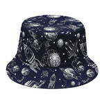 Galaxy UFO Pattern Print Bucket Hat
