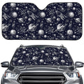 Galaxy UFO Pattern Print Car Windshield Sun Shade