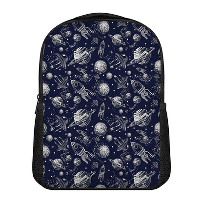 Galaxy UFO Pattern Print Casual Backpack