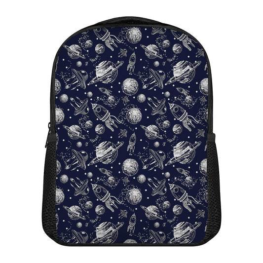 Galaxy UFO Pattern Print Casual Backpack