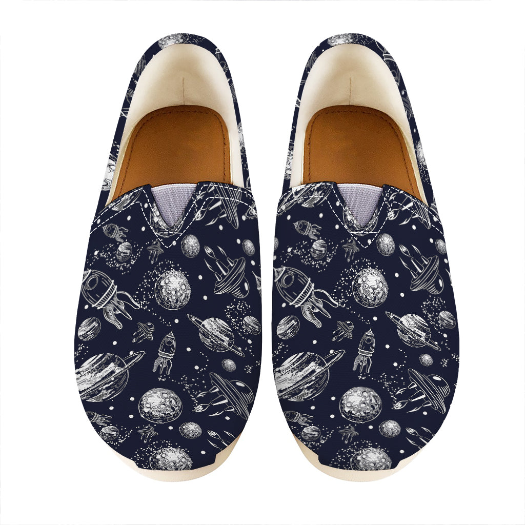 Galaxy UFO Pattern Print Casual Shoes