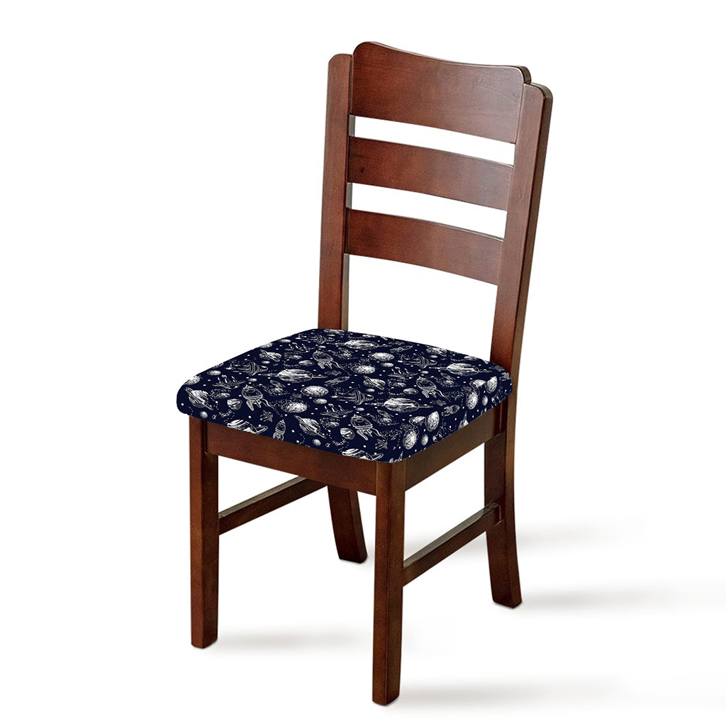 Galaxy UFO Pattern Print Chair Cushion Cover