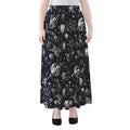 Galaxy UFO Pattern Print Chiffon Maxi Skirt