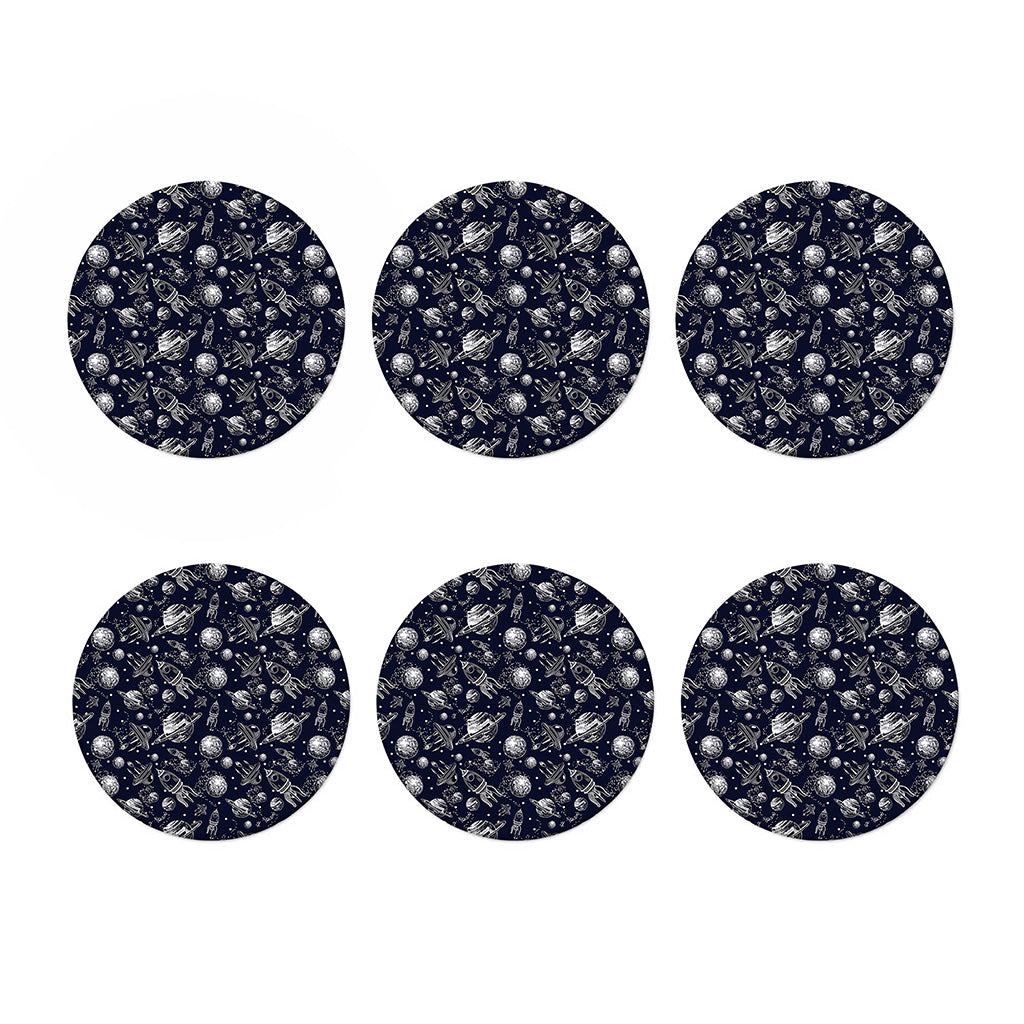Galaxy UFO Pattern Print Coaster Set