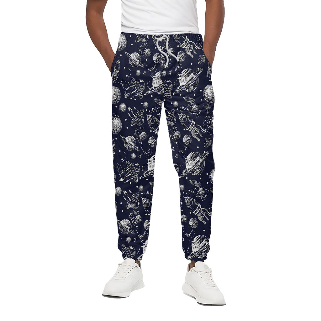 Galaxy UFO Pattern Print Cotton Pants