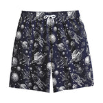 Galaxy UFO Pattern Print Cotton Shorts