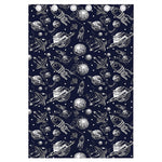 Galaxy UFO Pattern Print Curtain