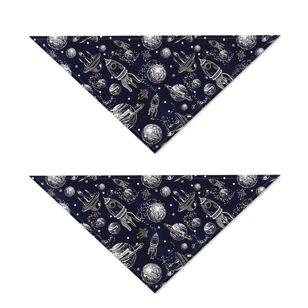 Galaxy UFO Pattern Print Dog Bandana