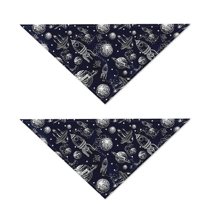 Galaxy UFO Pattern Print Dog Bandana