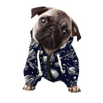 Galaxy UFO Pattern Print Dog Zip Up Hoodie