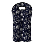 Galaxy UFO Pattern Print Double Neoprene Wine Tote