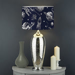Galaxy UFO Pattern Print Drum Lamp Shade