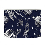 Galaxy UFO Pattern Print Drum Lamp Shade