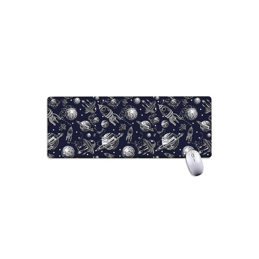 Galaxy UFO Pattern Print Extended Mouse Pad