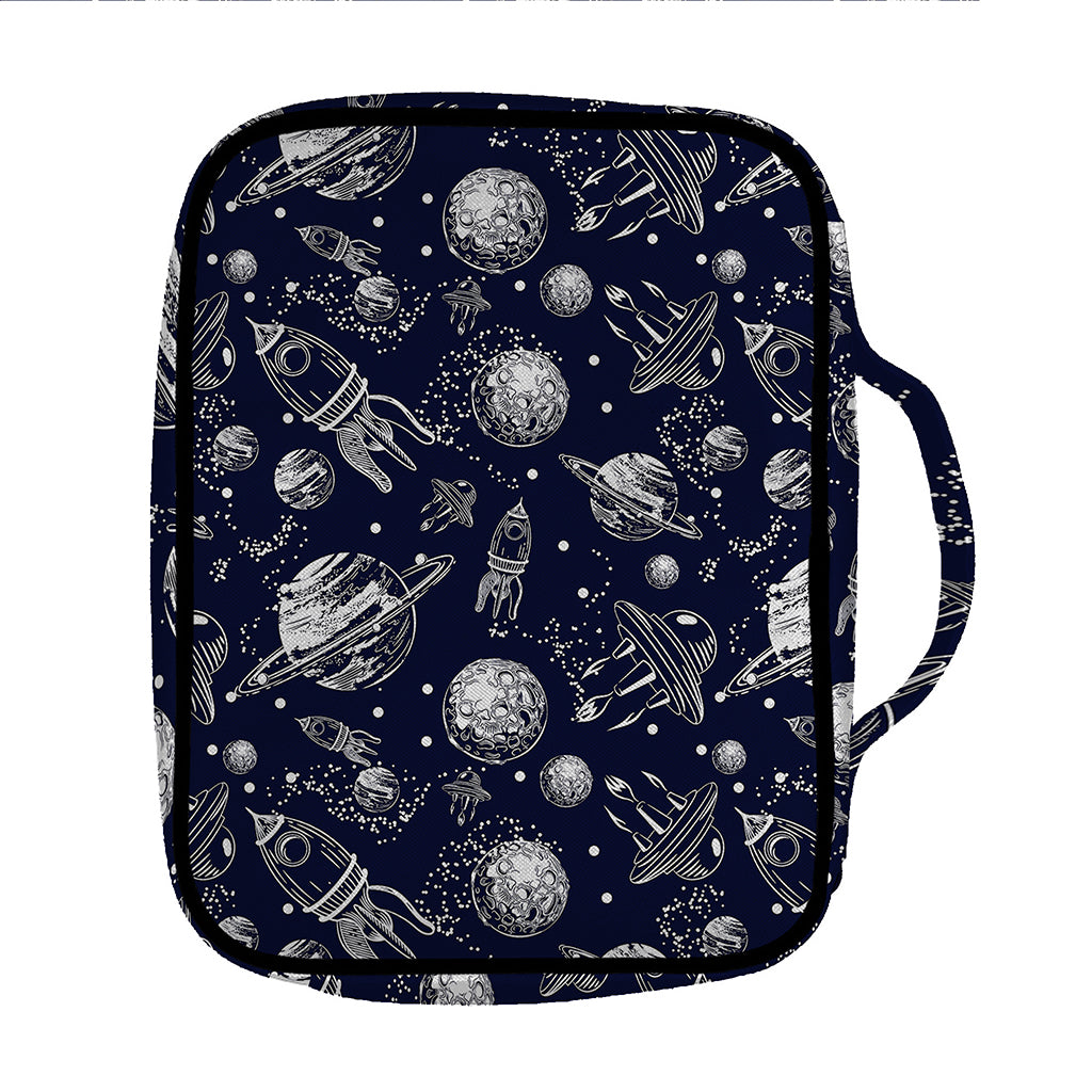 Galaxy UFO Pattern Print Front Pocket Bible Bag