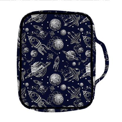 Galaxy UFO Pattern Print Front Pocket Bible Bag