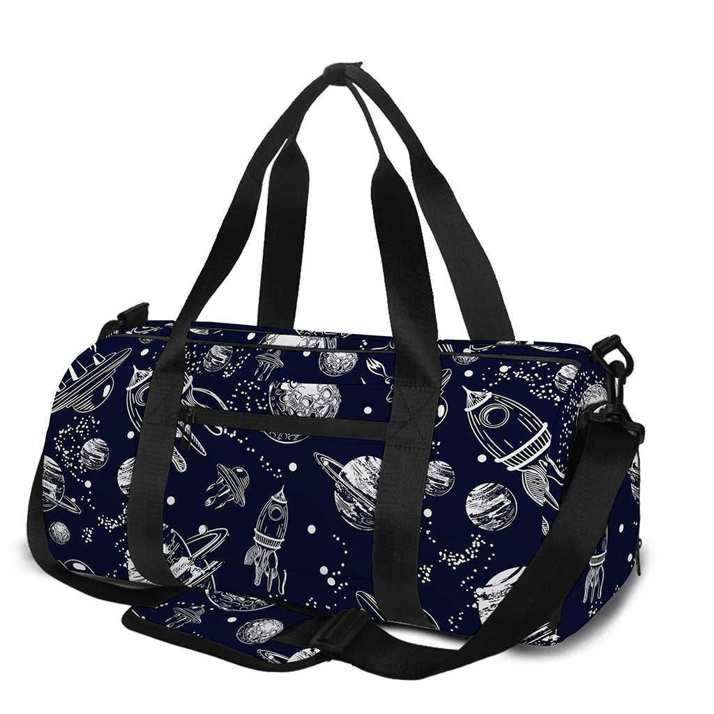 Galaxy UFO Pattern Print Gym Bag