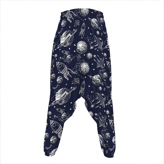 Galaxy UFO Pattern Print Hammer Pants