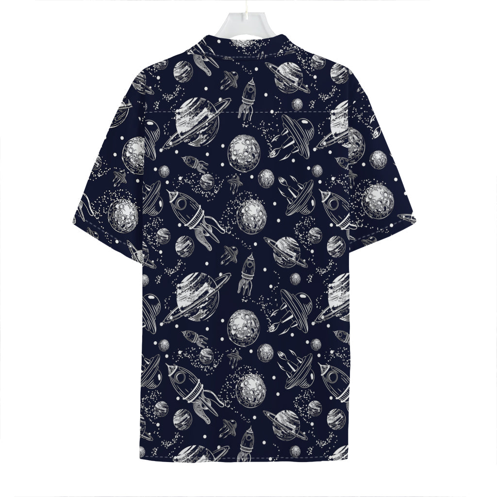 Galaxy UFO Pattern Print Hawaiian Shirt
