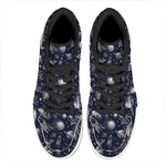 Galaxy UFO Pattern Print High Top Leather Sneakers