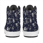 Galaxy UFO Pattern Print High Top Leather Sneakers