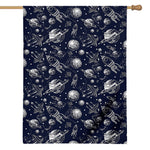 Galaxy UFO Pattern Print House Flag