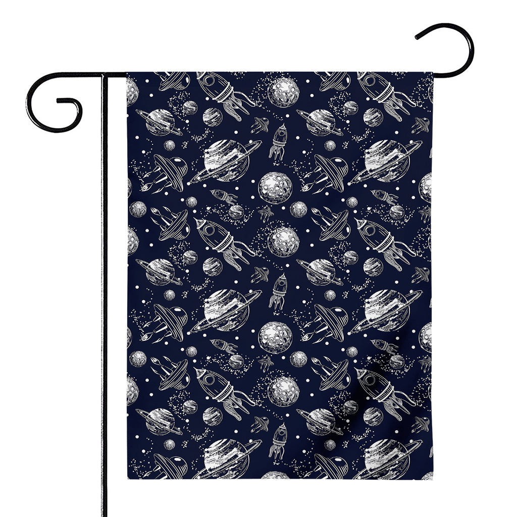 Galaxy UFO Pattern Print House Flag