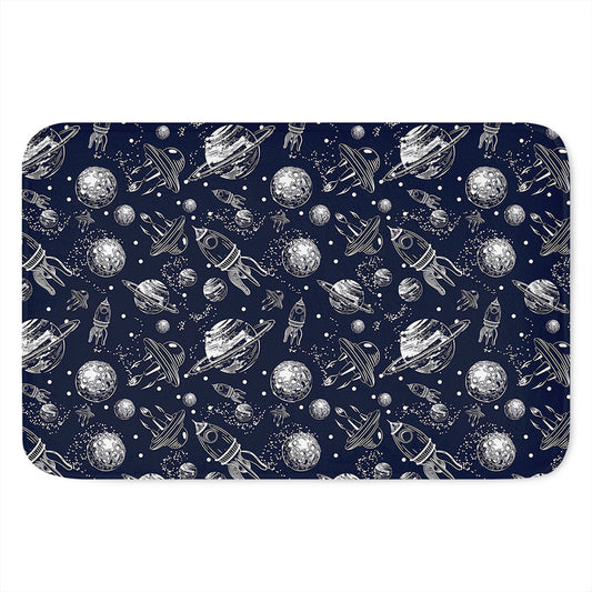 Galaxy UFO Pattern Print Indoor Door Mat