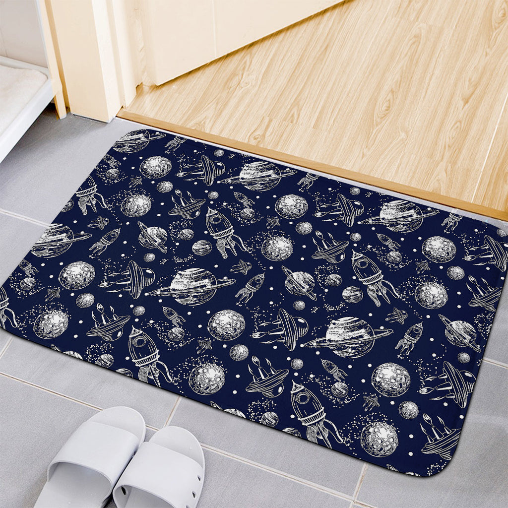 Galaxy UFO Pattern Print Indoor Door Mat