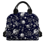 Galaxy UFO Pattern Print Insulated Lunch Bag