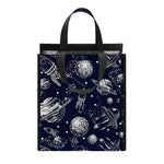 Galaxy UFO Pattern Print Insulated Lunch Tote