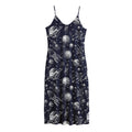Galaxy UFO Pattern Print Jersey Midi Cami Dress