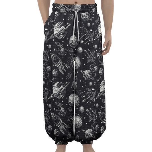 Galaxy UFO Pattern Print Lantern Pants
