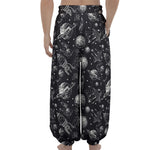 Galaxy UFO Pattern Print Lantern Pants