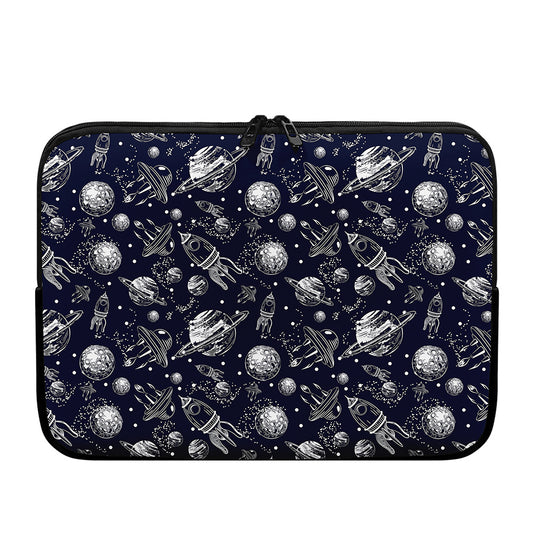 Galaxy UFO Pattern Print Laptop Sleeve