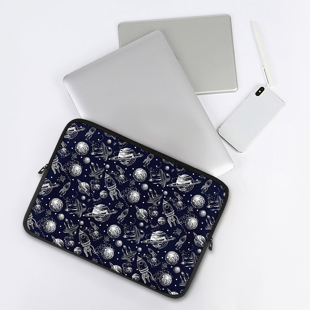 Galaxy UFO Pattern Print Laptop Sleeve