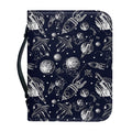 Galaxy UFO Pattern Print Leather Bible Cover