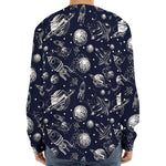 Galaxy UFO Pattern Print Long Sleeve Baseball Jersey