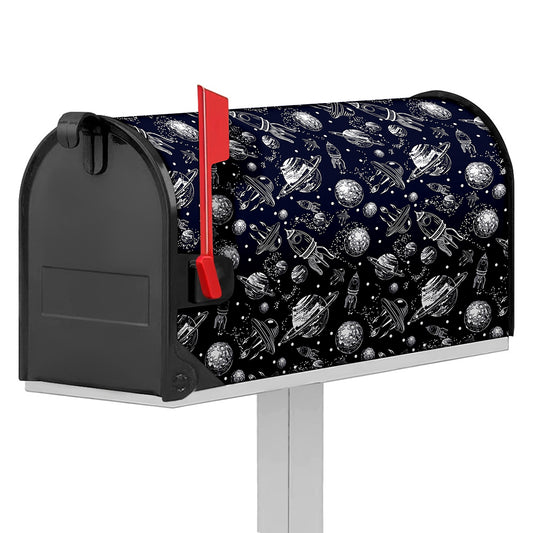 Galaxy UFO Pattern Print Mailbox Cover