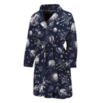 Galaxy UFO Pattern Print Men's Bathrobe