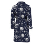 Galaxy UFO Pattern Print Men's Bathrobe