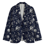 Galaxy UFO Pattern Print Men's Blazer